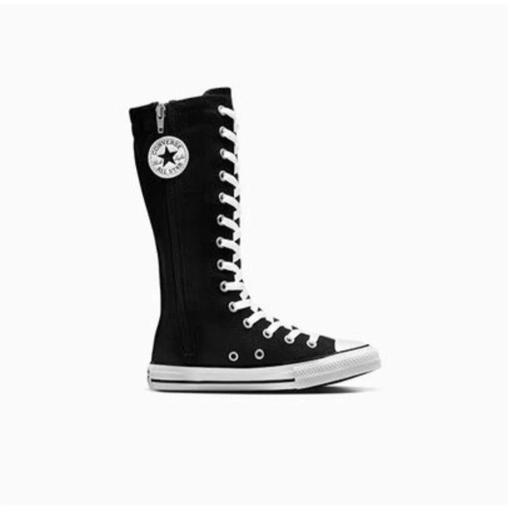 RARE Converse Chuck Taylor All Star XX Hi Knee High Black Boots Size 3Y Wmn's 5
